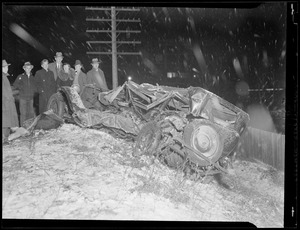 Auto accident in snow