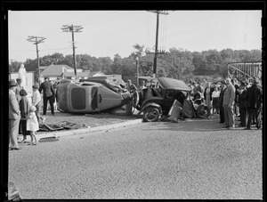 Car accident near statue of the Virgin Mary