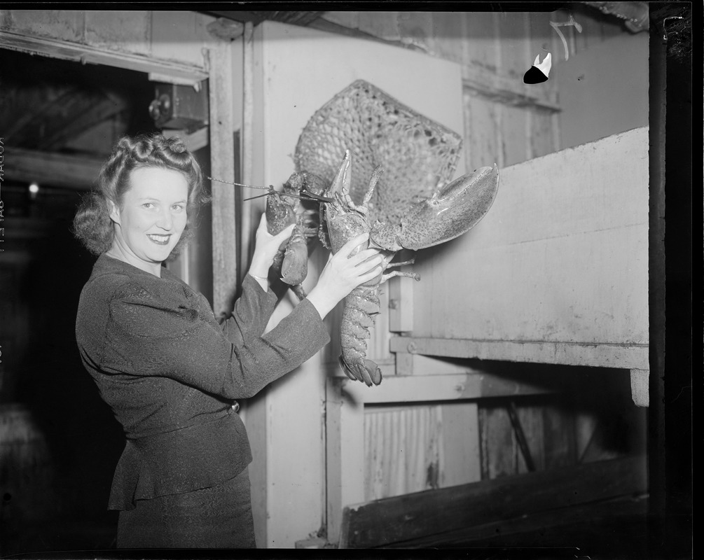 Woman With Lobsters Digital Commonwealth   Image Access 800 