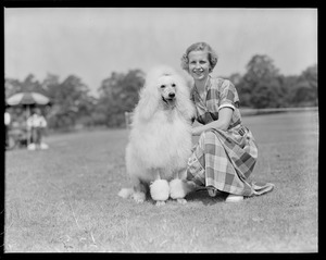 People with poodles