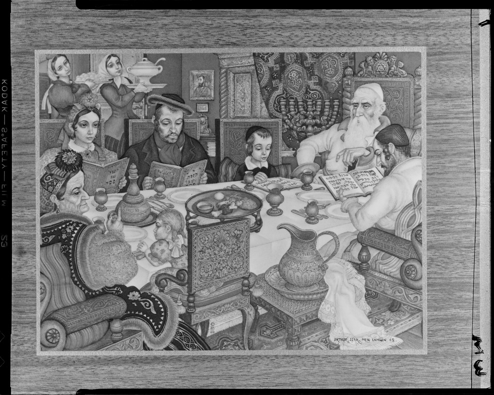 Photo of a print by Arthur Szyk - 1948 - New Canaan