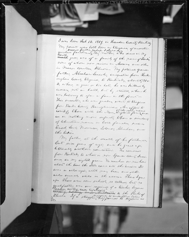 Photos on Lincoln autobiography article. Jesse Fell who instigated the Douglas Debates encouraged Lincoln to write autobiography that helped him win the election.