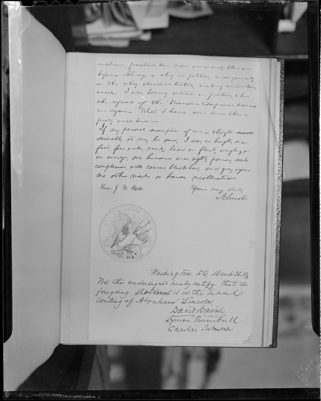 Photos on Lincoln autobiography article. Jesse Fell who instigated the Douglas Debates encouraged Lincoln to write autobiography that helped him win the election.