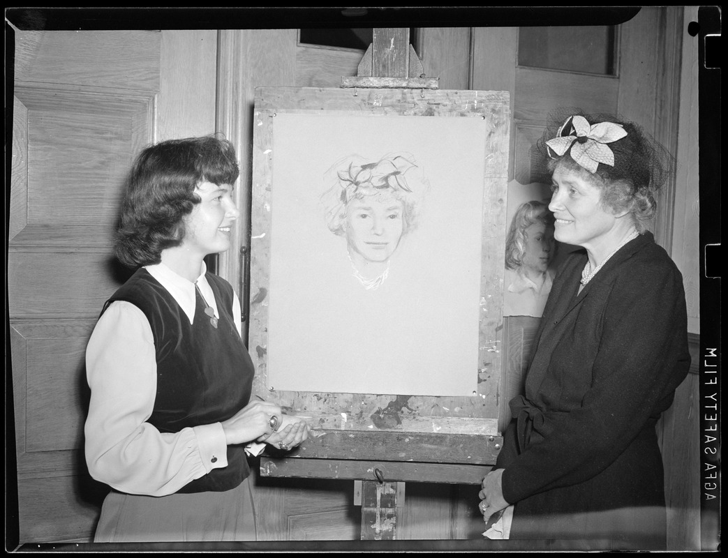 Woman artist and subject