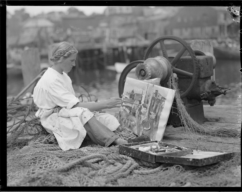 Woman painting at Gloucester