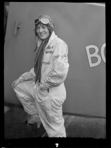 Ruth Elder at East Boston Airport