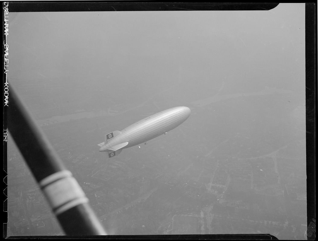 The Hindenburg over the Boston Common