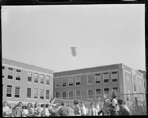 Zeppelin over school
