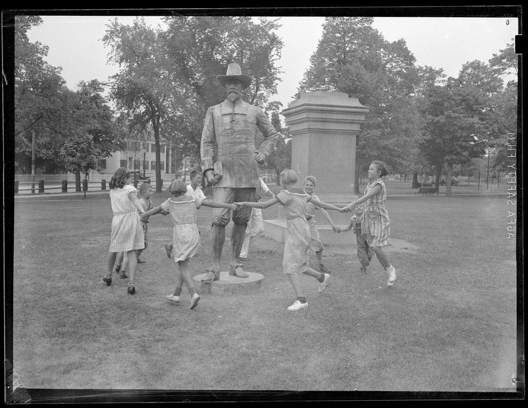 Statue of John Bridge on Cambridge Common pulled down by vandals