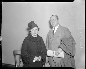 Mrs. Charles Ponzi with lawyer