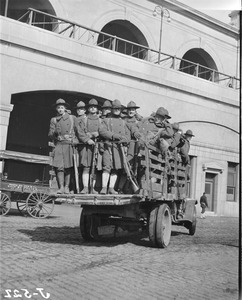 Police strike of 1919, state militia trucked in at Union Station
