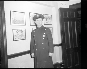 Police officer, possibly at the Boston Garden