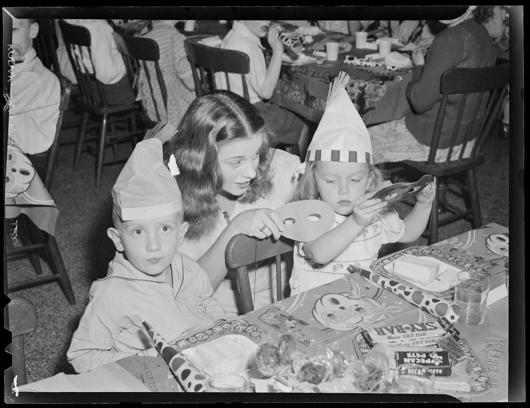 Halloween party, possibly Children's Hospital