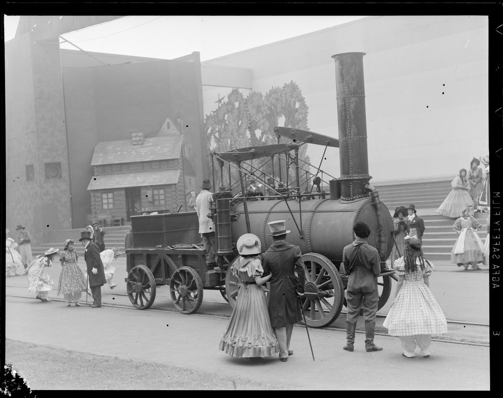 Stage set with old-fashioned railroad after 1934