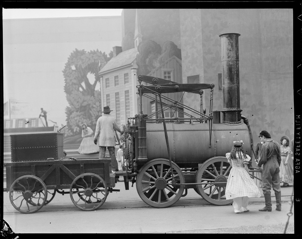 Stage set with old-fashioned railroad after 1934