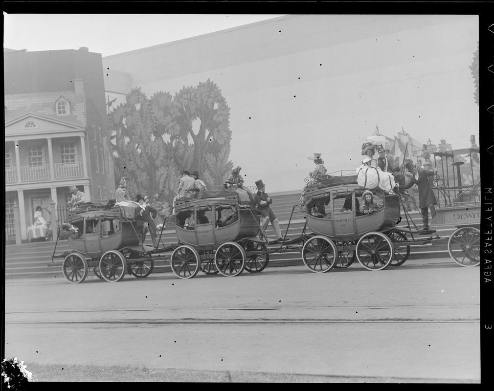 Stage set with old-fashioned railroad after 1934