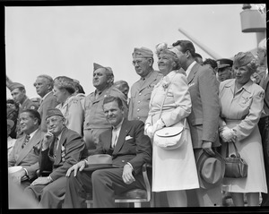 Military parade - people, etc. Henry Cabot Lodge, Jr. in center.