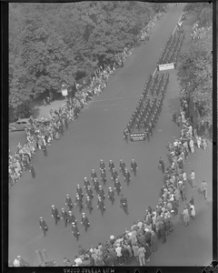 Military parade - people, etc. Henry Cabot Lodge, Jr. in center.
