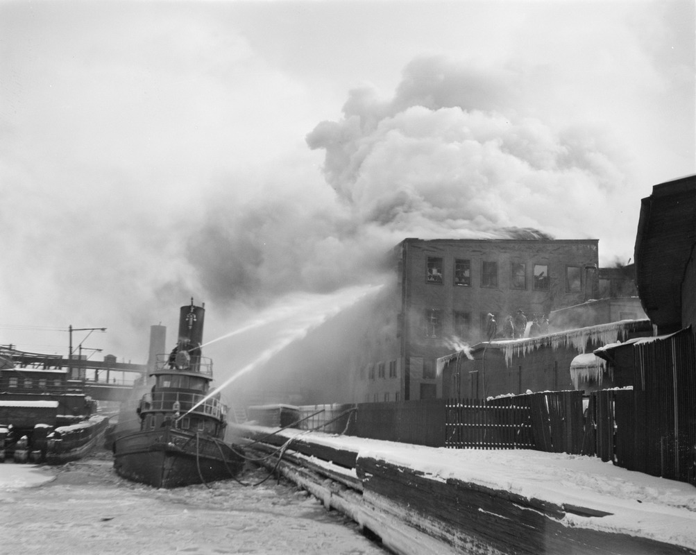 Fireboat fights wharf fire near North Station