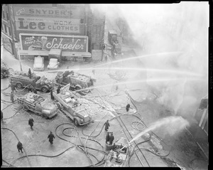 Haymarket 5 alarm fire - ice covered engine