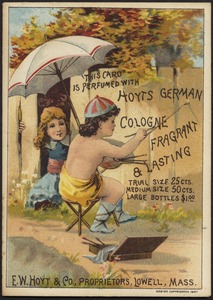 This card is perfumed with Hoyts German Cologne, fragrant & lasting