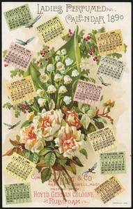 Ladies Perfumed Calendar 1890