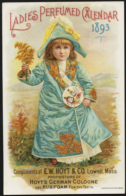 Ladies Perfumed Calendar 1893