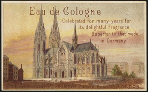 Eau de Cologne, celebrated for many years for its delightful fragrance. Superior to that made in Germany.