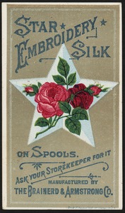 Star embroidery silk on spools. Ask your storekeeper for it.
