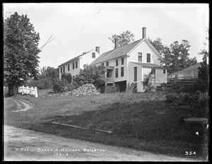 Wachusett Reservoir, Sarah J. Hallock's house, on north side of East Main Street, from the south, Boylston, Mass., Jul. 22, 1896