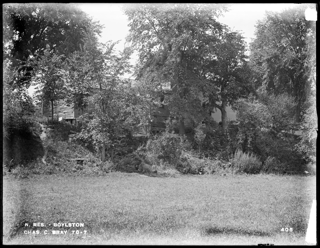 Wachusett Reservoir, Charles C. Bray's house, from the north, Boylston, Mass., Jul. 29, 1896