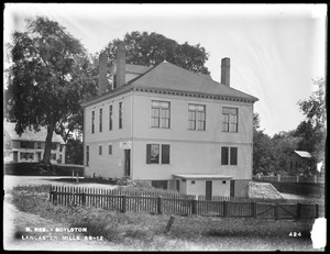 Wachusett Reservoir, store belonging to Lancaster Mills, near railroad station, from the west, Boylston, Mass., Jul. 31, 1896