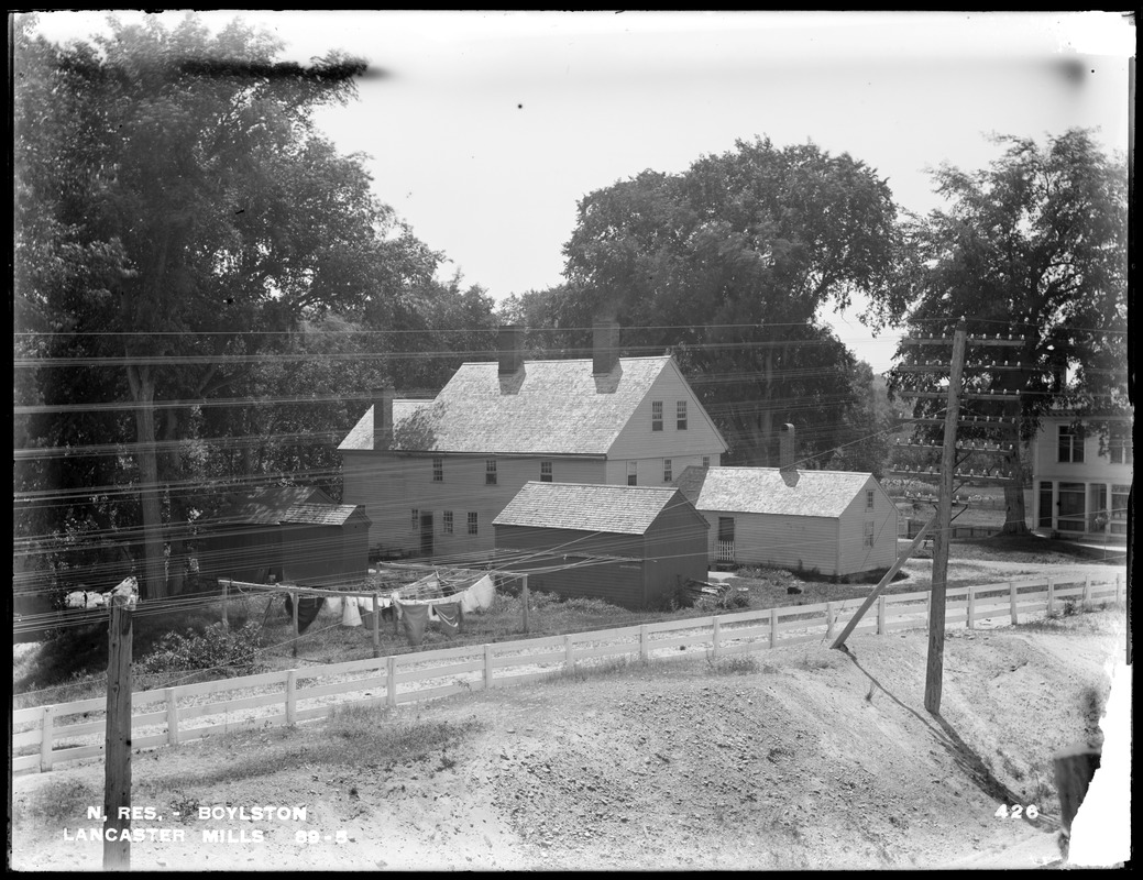 Wachusett Reservoir, house belonging to Lancaster Mills, opposite store