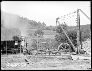 Wachusett Aqueduct, compressor at Shaft No. 4, from the south, Berlin, Mass., Aug. 1, 1896