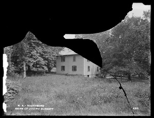 Wachusett Aqueduct, Heirs of Joseph Burnett's house, from the west (sheet No. 11), Southborough, Mass., Aug. 3, 1896