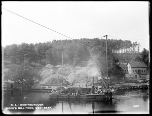Wachusett Aqueduct, west bank of Wood's Mill Pond, station 345 (this covers the same ground as No. 124), Northborough, Mass., Aug. 12, 1896