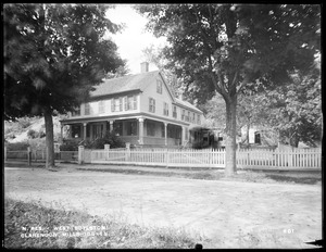 Wachusett Reservoir, Clarendon Mills house, next to Helen C. Harlow property, on north side of North Main Street, opposite the Mill Pond, from the south, West Boylston, Mass., Sep. 16, 1896
