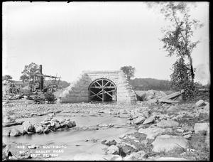 Sudbury Reservoir, Section C, stone arch culvert, Bagley Road, from the east in reservoir, Southborough, Mass., Sep. 23, 1896