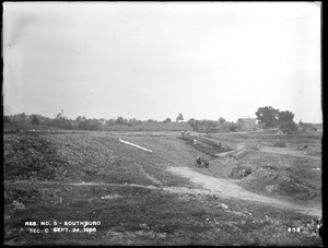 Sudbury Reservoir, fill on west side of Section C, near Bagley Road, from the south, Southborough, Mass., Sep. 24, 1896