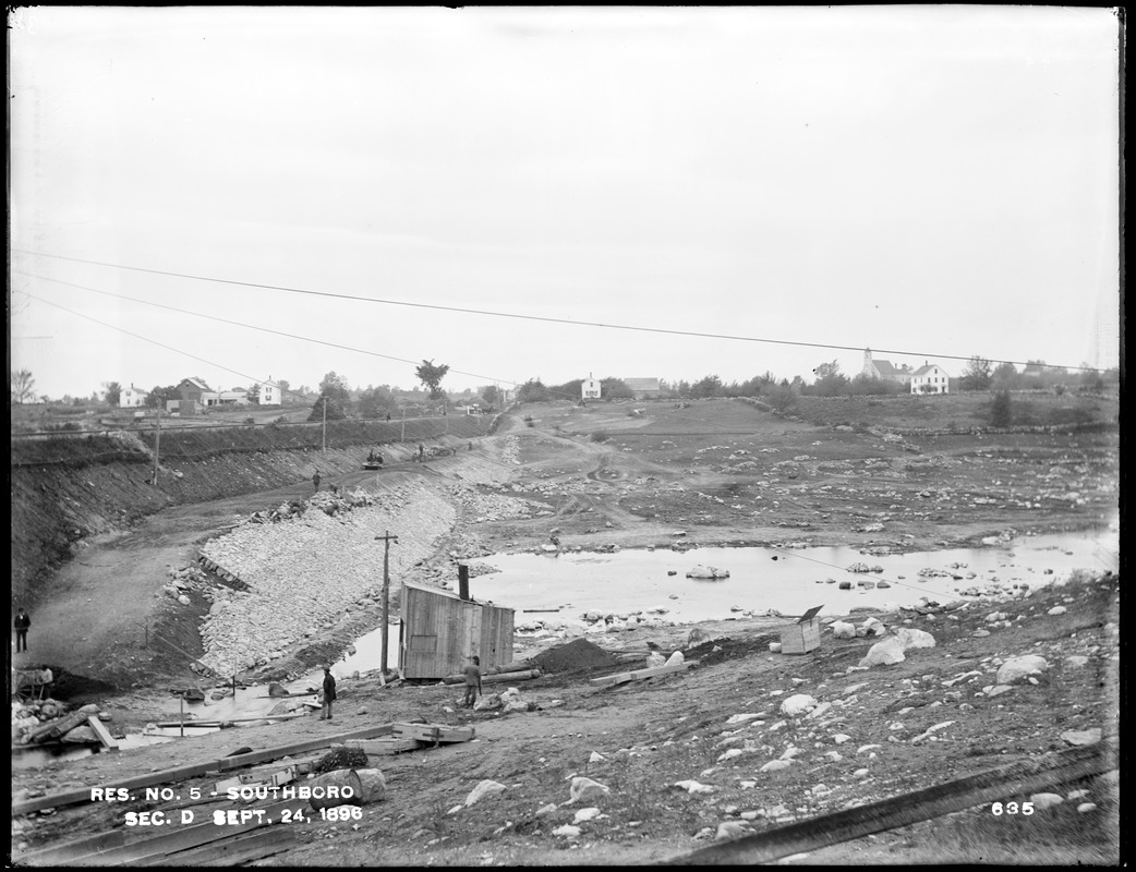 Sudbury Reservoir, Section D, north of New York, New Haven & Hartford Railroad, from the east on hill opposite old culvert, Southborough, Mass., Sep. 24, 1896