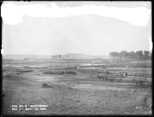 Sudbury Reservoir, Section J, removing muck, from the south, Southborough, Mass., Sep. 25, 1896