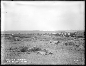 Sudbury Reservoir, Section N, removing muck, from the east, Southborough, Mass., Sep. 25, 1896