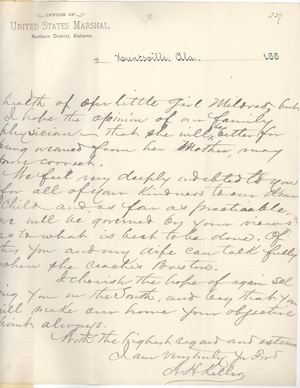 Letter from Capt. A. Keller to Michael Anagnos, no date (fragment)