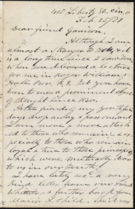 Letter from James Clarke White, Cin[cinnati],O[hio], to William Lloyd Garrison, Feb[ruary] 25 / [18]79