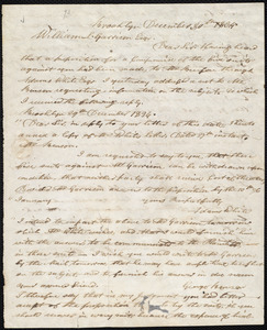 Letter from John Parish, Brooklyn, to William Lloyd Garrison, December 30th 1834