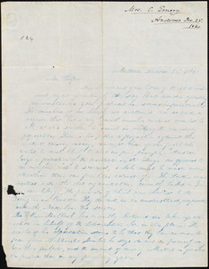 Letter from Elizabeth Emery, Andover, to Amos Augustus Phelps, Decem. 25, 1840