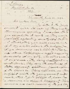 Letter from Joshua Emery, Weymouth, to Amos Augustus Phelps, June 20, 1842
