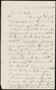 Letter from William H. Evarts, Brainerd, to Amos Augustus Phelps, March 3 1847