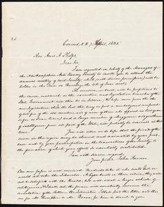 Letter from John Farmer, Concord, N.H., to Amos Augustus Phelps, 7 April, 1835