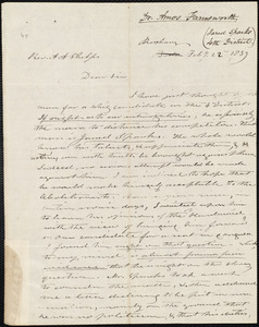 Letter from Amos Farnsworth, , to Amos Augustus Phelps, Feb 7.22-1839